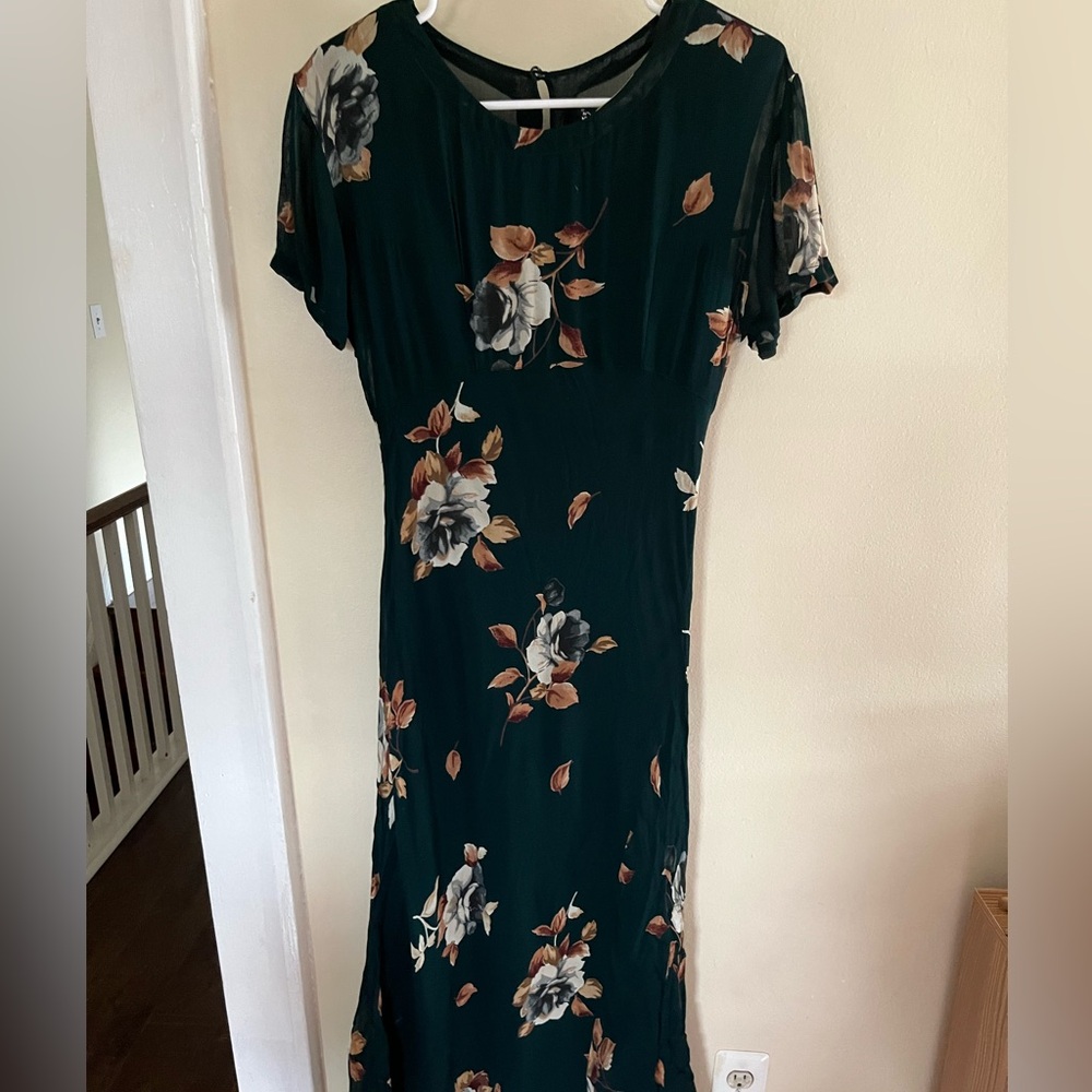 Vintage 90s floral Midi Dress